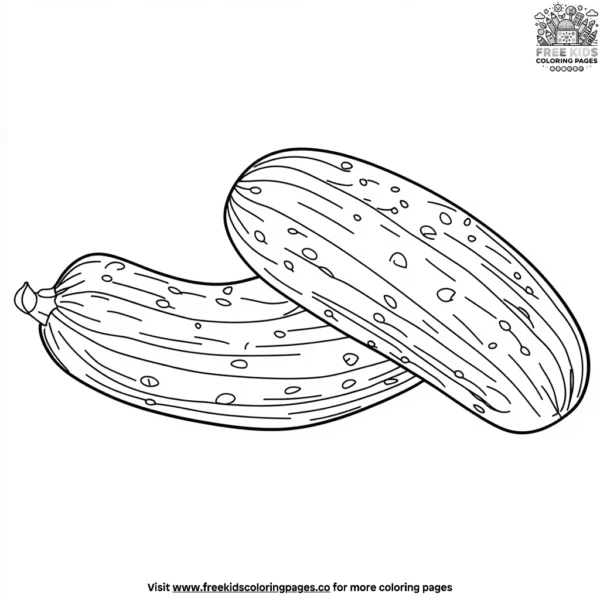 Cucumber coloring pages