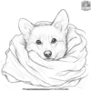 Cuddly Corgi Coloring Pages