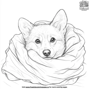 Cuddly Corgi Coloring Pages