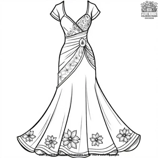 Cultural fashion coloring pages