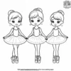 Young Ballerinas Coloring Pages