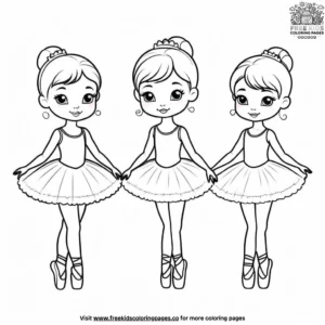 Young Ballerinas Coloring Pages