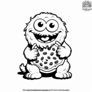 Cute Cookie Monster Coloring Pages