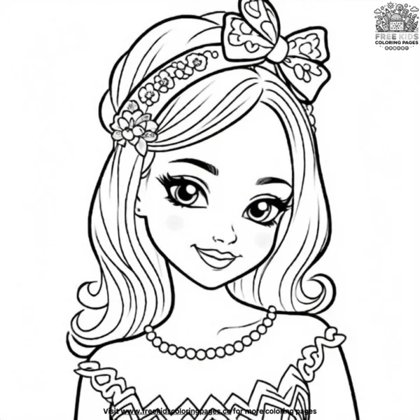 Cute headbands coloring pages