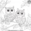 Cute Owls Coloring Pages