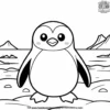 Cute Penguins Coloring Pages