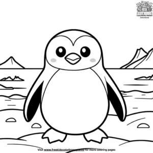 Cute Penguins Coloring Pages