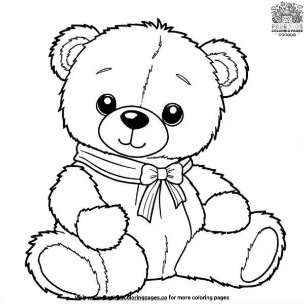 Cute teddy bears coloring pages