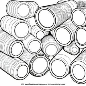 Cylinder roll coloring pages