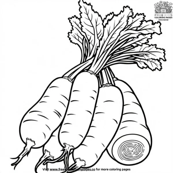 Daikon coloring pages