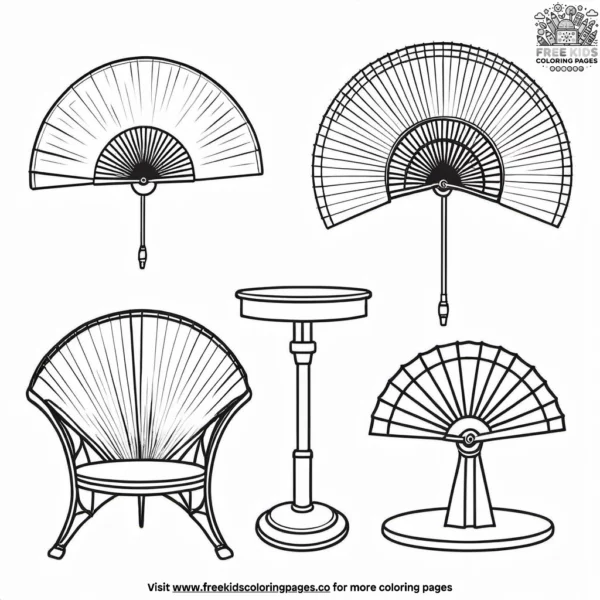 Dance props coloring pages