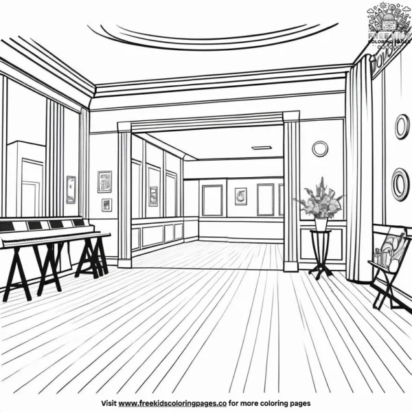 Dance studio coloring pages