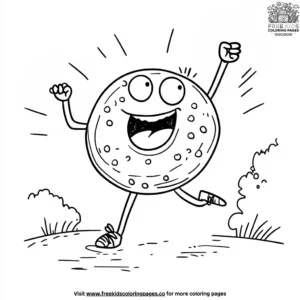 Dancing Donuts in the Park Coloring Pages