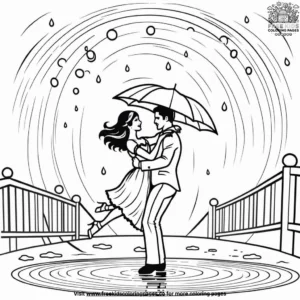 Dancing in the Rain Coloring Pages