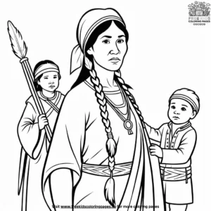 Daring Sacagawea Coloring Pages