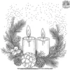 December Candlelight Coloring Pages