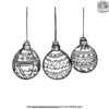 December Ornaments Coloring Pages