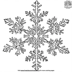 December snowflakes coloring pages