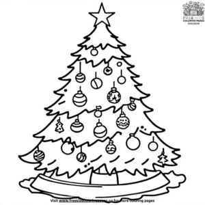 Decorated Christmas Tree Coloring Pages