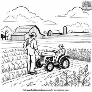 Dedicated Farmer Coloring Pages