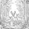 Deer Family Coloring Pages