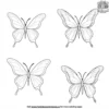 Delicate Butterfly Wings Coloring Pages