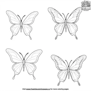 Delicate butterfly wings coloring pages