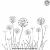 Delicate Dandelion Field Coloring Pages