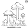 Delicate Forest Mushrooms Coloring Pages