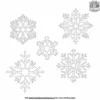 Delicate Snowflakes Coloring Pages