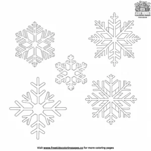 Delicate Snowflakes Coloring Pages