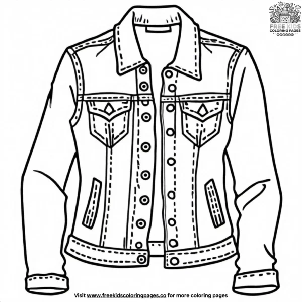 Denim jackets coloring pages