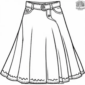 Denim Skirts Coloring Pages