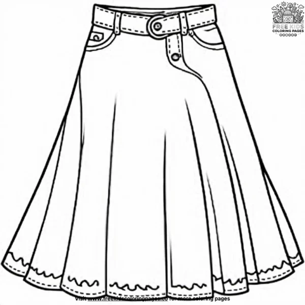 Denim skirts coloring pages