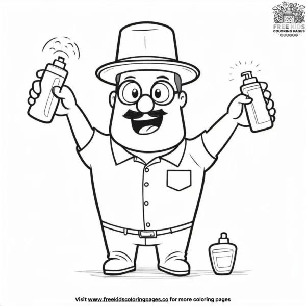 Deodorant defenders coloring pages