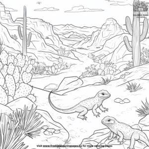 Desert Lizard Coloring Pages