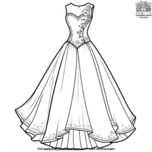 Designer Dresses Coloring Pages