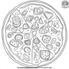 Dessert Chocolate Pizza Coloring Pages