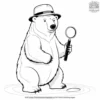 Detective Polar Bear Coloring Pages