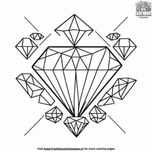 Diamond Shine Coloring Pages