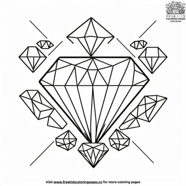 Diamond shine coloring pages