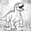 Dino Forest Adventure Coloring Pages