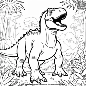 Dino Forest Adventure Coloring Pages