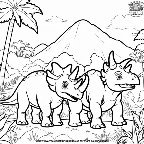 Dinosaur journey world coloring pages