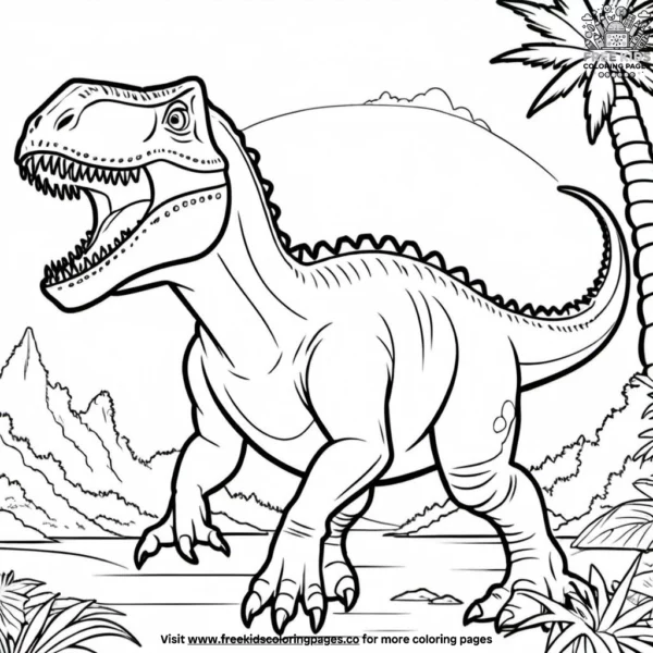 Dinosaur world coloring pages