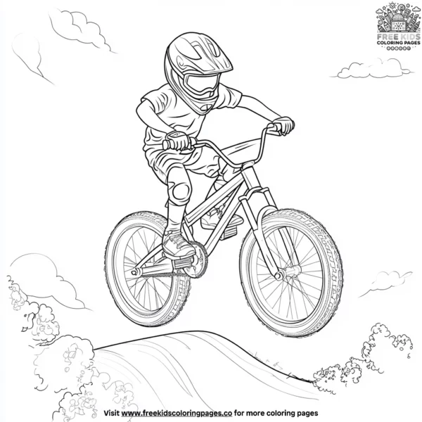 Dirt bike jump coloring pages