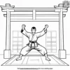 Dojo Scene Coloring Pages