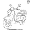 Donut Delivery Motorcycle Coloring Pages