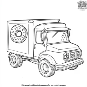 Donut Delivery Truck Coloring Pages