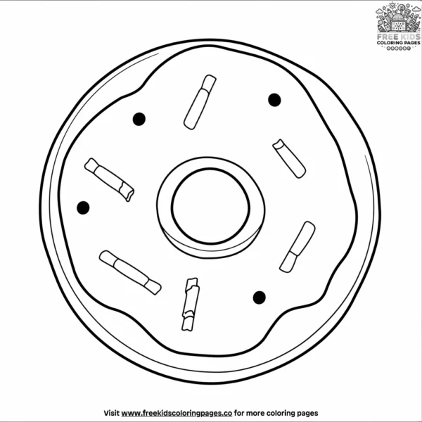 Donut emoji coloring pages